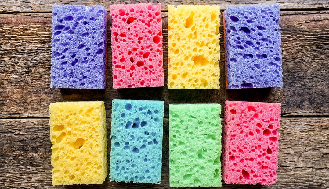 Cleans & Deodorizes Sponges